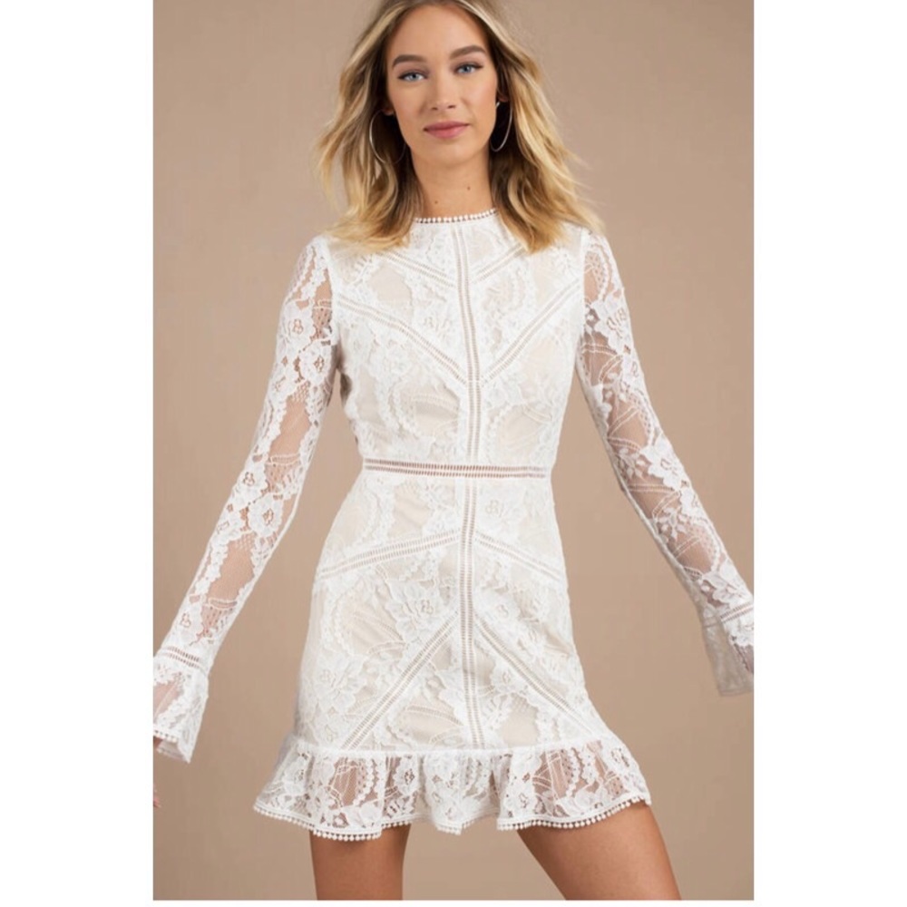 Tobi VICTORIA WHITE LACE DRESS